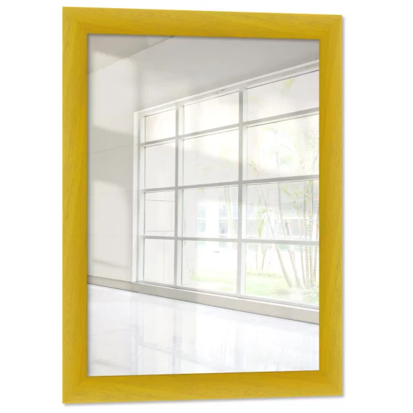 Miroir mural Galet 15x15 cm | jaune | miroir (2 mm)