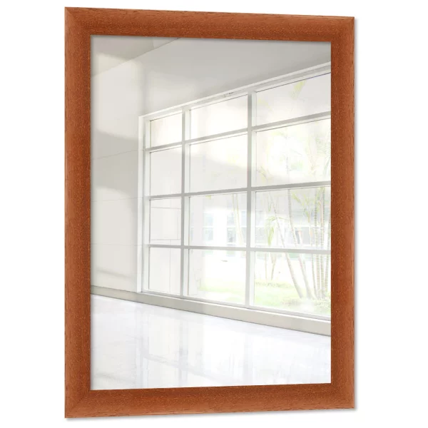 Miroir mural Galet 15x15 cm | cerisier | miroir (2 mm)