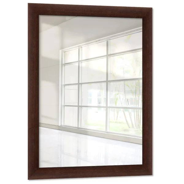 Miroir mural Galet 15x15 cm | noyer | miroir (2 mm)
