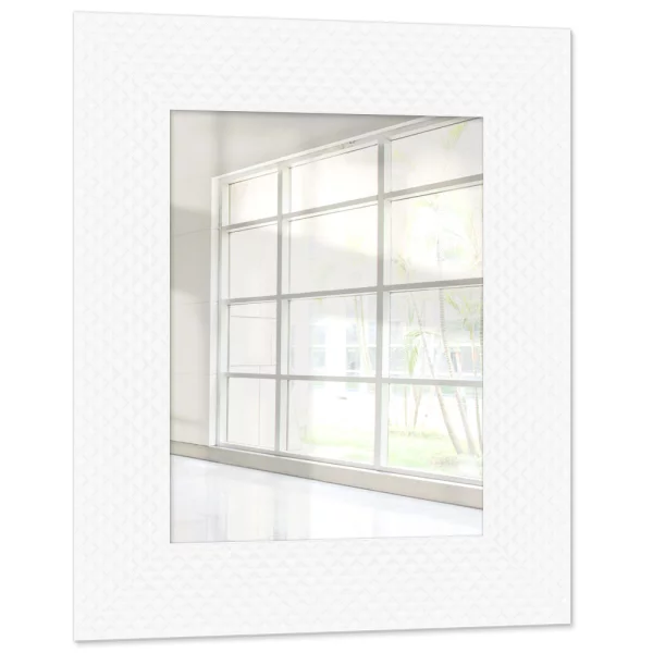Miroir mural sur mesure Cairo blanc | miroir (2 mm)