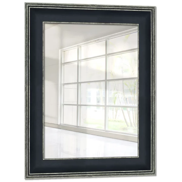 Wandspiegel Kinshasa 20x20 cm | Schwarz | Spiegel (2 mm)