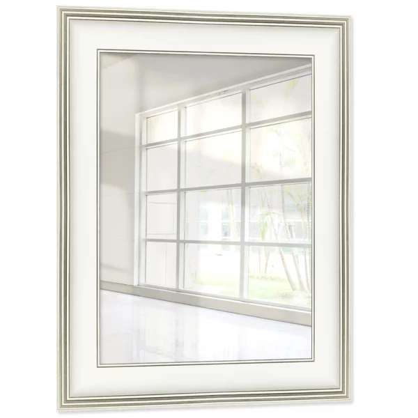 Miroir mural sur mesure Kinshasa blanc | miroir (2 mm)