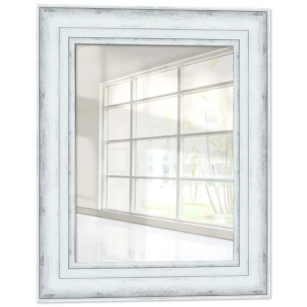 Miroir mural Johannesbourg 30x30 cm | blanc | miroir (2 mm)