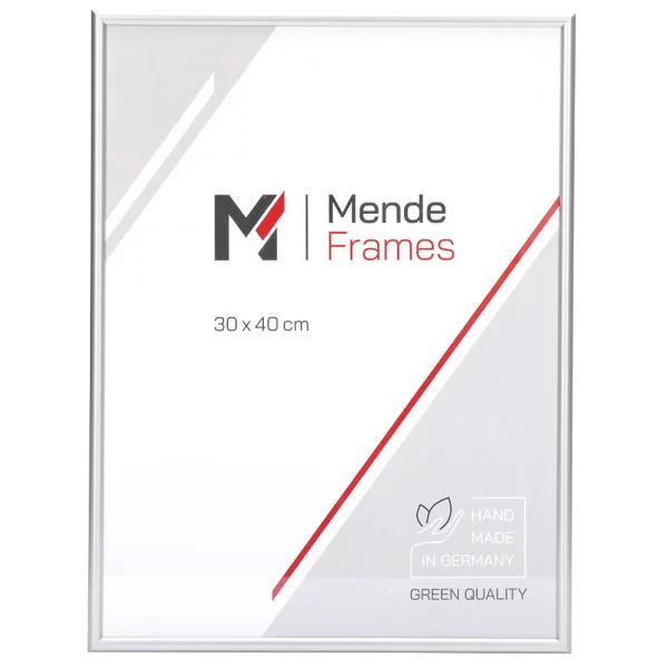 Cadre en aluminium sur mesure Arun argent clair | verre standard (2 mm)