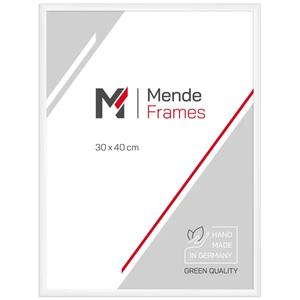 Alu-Bilderrahmen Oboso 30x60 cm | Weiß | Antireflexglas mattiert (2 mm)