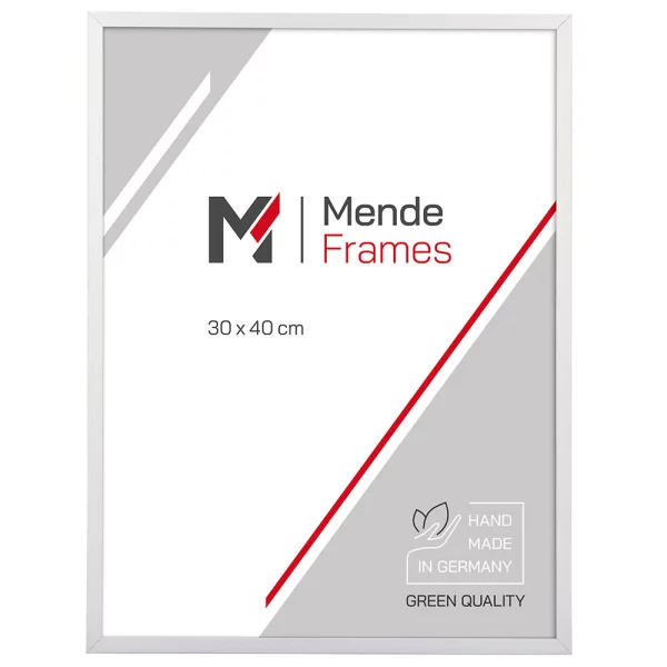 Aluminium Bilderrahmen Mookane Maßanfertigung silber | Normalglas (2 mm)