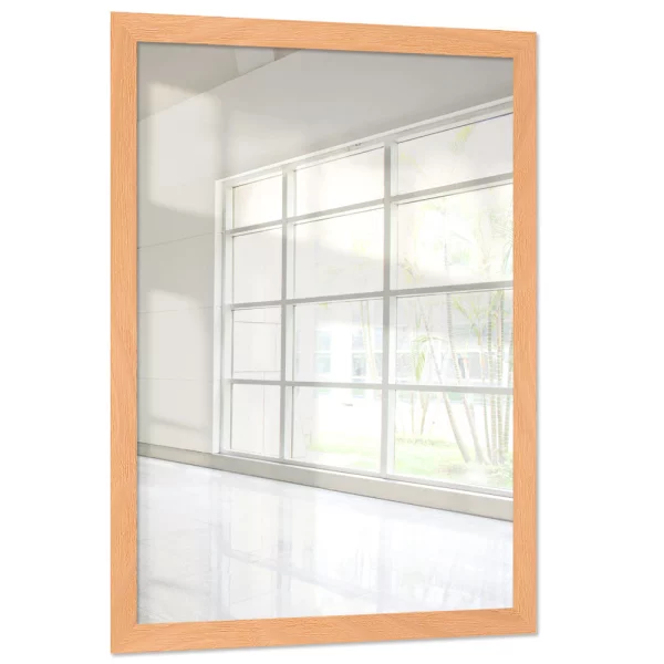Holz Wandspiegel Boti 10x10 cm | Apricot | Spiegel (2 mm)