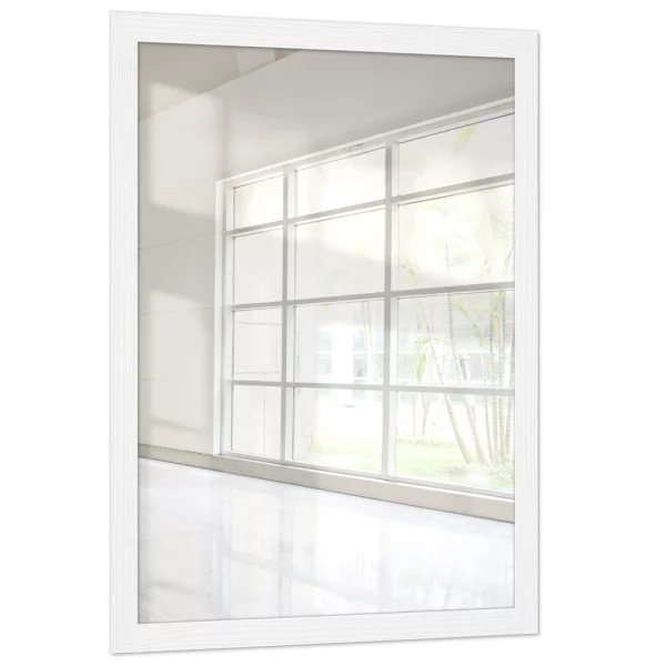 Miroir mural sur mesure Boti blanc | miroir (2 mm)