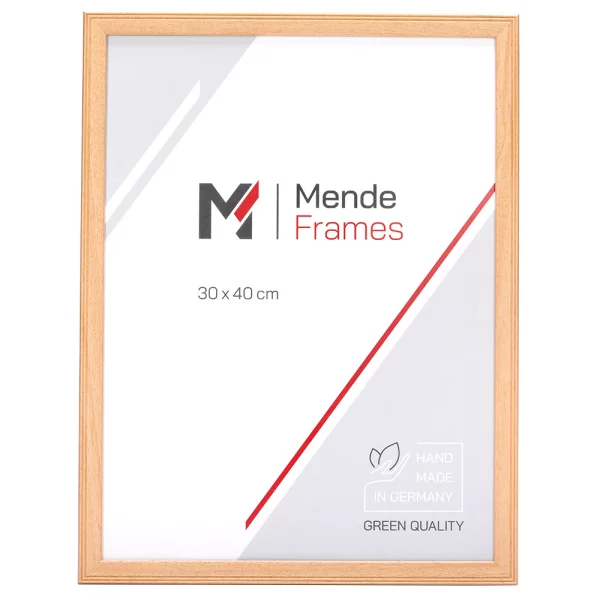 Holz Bilderrahmen Gura nach Maß Natur | Antireflexglas mattiert (2 mm)