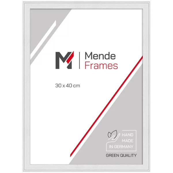 Holz Bilderrahmen Gura nach Maß Weiß | Antireflexglas mattiert (2 mm)