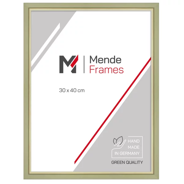 Holz Bilderrahmen Kandeke nach Maß Hellgrün | Kunstglas (1,5 mm)