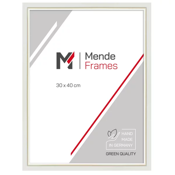 Cadre en bois Kandeke sur mesure blanc | verre standard (2 mm)