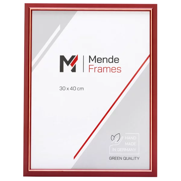 Holz-Bilderrahmen Kandeke 10x15 cm | Rot | Normalglas (2 mm)