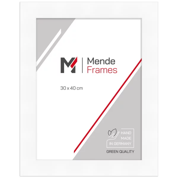 Cadre en bois Maibo sur mesure blanc | verre standard (2 mm)