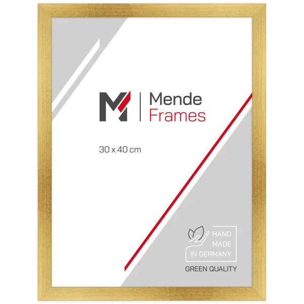 Cadre en bois Jägala sur mesure or | verre antireflet mat (2 mm)