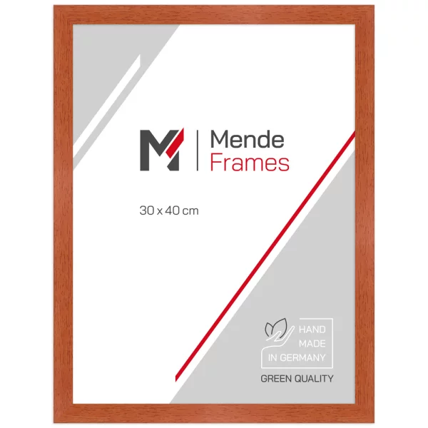 Cadre en bois Jägala sur mesure cerise | verre standard (2 mm)