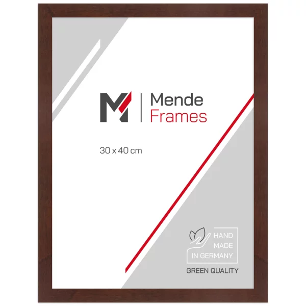 Cadre en bois Jägala sur mesure noyer | verre antireflet mat (2 mm)