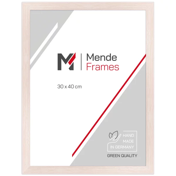 Cadre en bois Jägala sur mesure chêne rouge, cérusé | verre standard (2 mm)