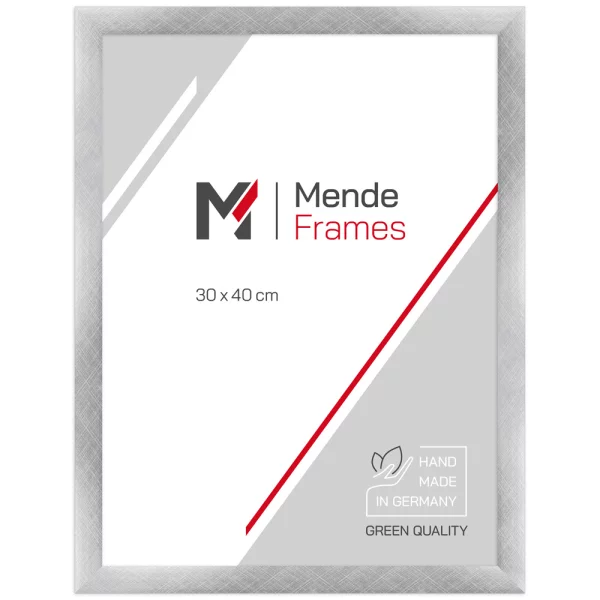 Cadre en bois Jägala sur mesure argent mat | verre standard (2 mm)