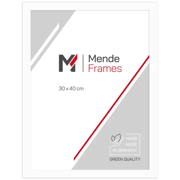 Cadre en bois Jägala sur mesure blanc | verre standard (2 mm)