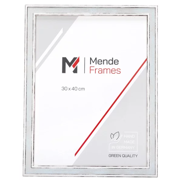 Cadre en bois Hebbe sur mesure bleu | verre standard (2 mm)