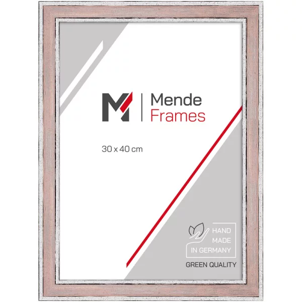 Cadre en bois Hebbe sur mesure rose | verre standard (2 mm)