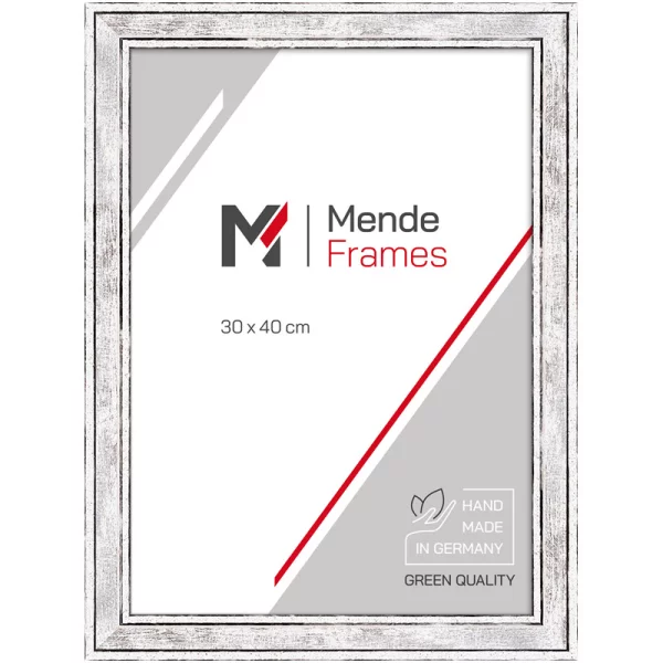 Cadre en bois Hebbe sur mesure argent | verre standard (2 mm)