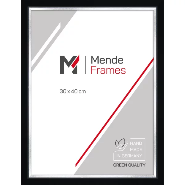 Cadre en bois Senkele sur mesure noir | verre standard (2 mm)