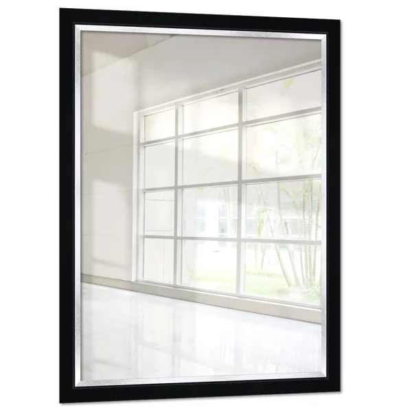 Miroir mural sur mesure Senkele noir | miroir (2 mm)