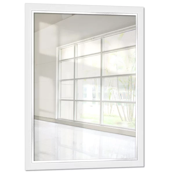 Miroir mural sur mesure Senkele blanc | miroir (2 mm)