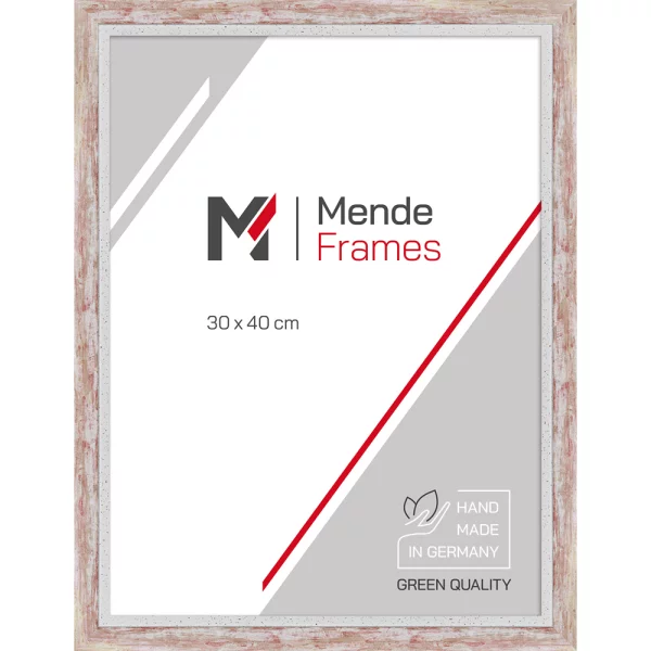 Holz Bilderrahmen Senkele 10x10 cm | Rot | Normalglas (2 mm)