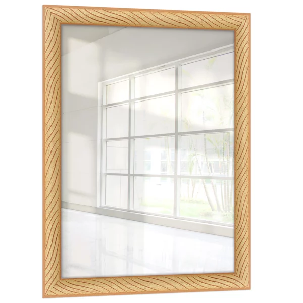 Holz Wandspiegel Karima 24x30 cm | Braun | Spiegel (2 mm)