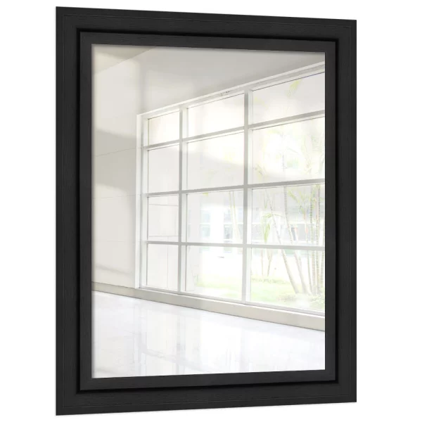 Wandspiegel Kelani nach Maß Schwarz, gemasert | Spiegel (2 mm)