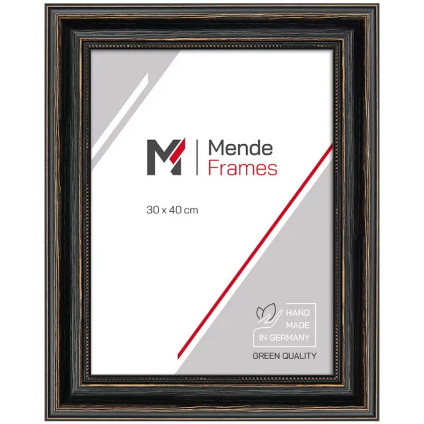 Cadre en bois Irupu 20x30 cm | noir | verre standard (2 mm)