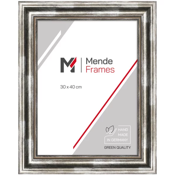 Cadre en bois Irupu 20x30 cm | argent | verre standard (2 mm)