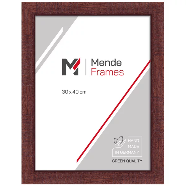 Cadre en bois Chaudron sur mesure acajou | verre synthétique (1,5 mm)