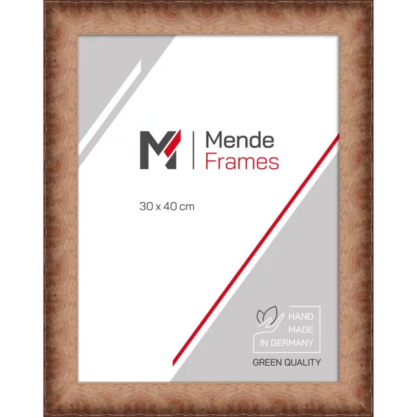 Cadre en bois Tinkisso sur mesure brun mat | verre standard (2 mm)