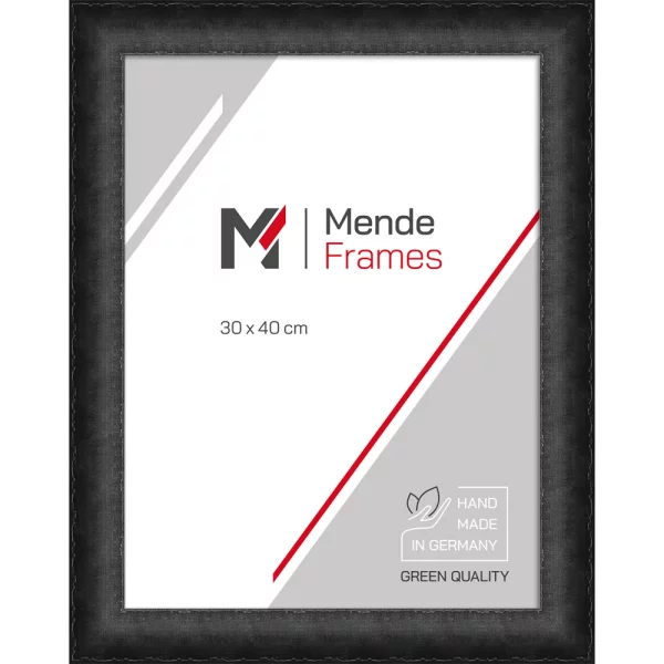 Cadre en bois Tinkisso sur mesure noir mat | verre standard (2 mm)