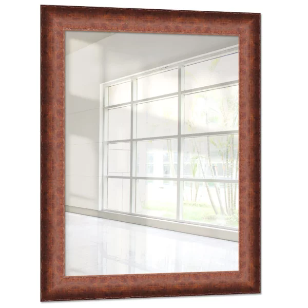Holz Wandspiegel Tinkisso 30x45 cm | Nussbaum matt | Spiegel (2 mm)