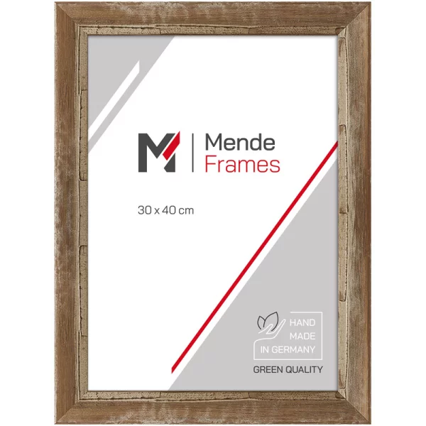 Cadre en bois Chisanga sur mesure brun | verre standard (2 mm)