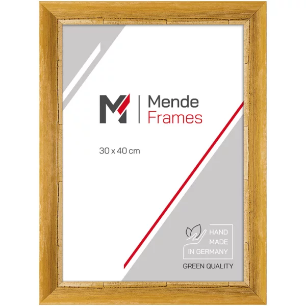 Cadre en bois Chisanga sur mesure jaune | verre standard (2 mm)