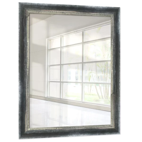 Holz Wandspiegel Chisanga 30x45 cm | Schwarz | Spiegel (2 mm)