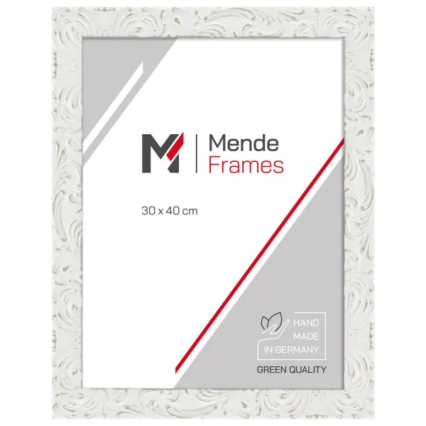 Cadre en bois Kalandula 10x15 cm | blanc mat | verre standard (2 mm)