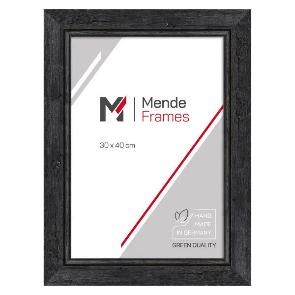 Cadre en bois Barnafoss sur mesure noir | verre standard (2 mm)