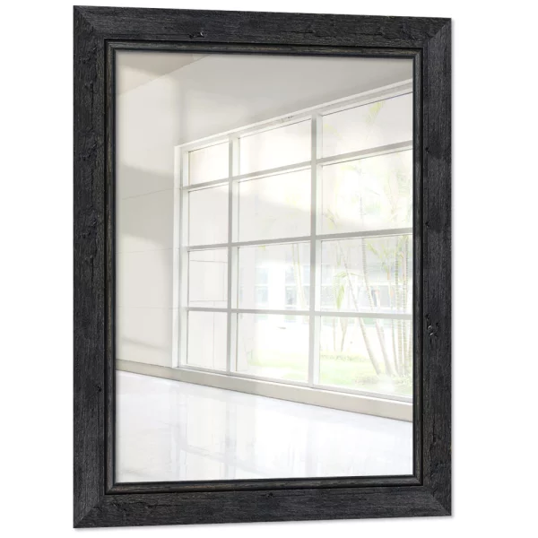Holz Wandspiegel Barnafoss 30x45 cm | Schwarz | Spiegel (2 mm)