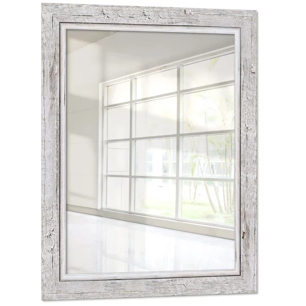 Miroir mural sur mesure Barnafoss blanc | miroir (2 mm)