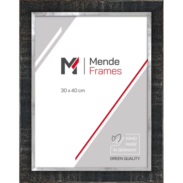 Holzrahmen Martins 10x10 cm | Schwarz | Spiegel