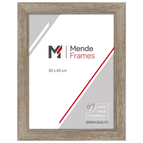 Cadre en bois Tarsus sur mesure brun crème | verre standard (2 mm)