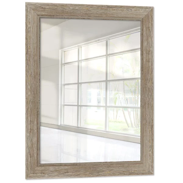 Miroir mural Tarsus 15x15 cm | brun crème | miroir (2 mm)