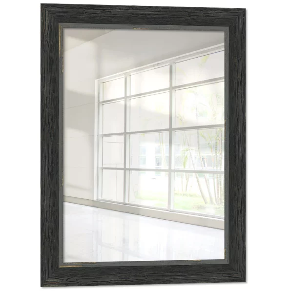 Miroir mural Tarsus 15x15 cm | noir | miroir (2 mm)